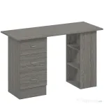 HOMCOM Birou pentru PC cu 3 Sertare și 3 Rafturi, Birou pentru Cameră și Birou din MDF 120x49x72 cm, Gri