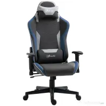 Vinsetto Scaun de Gaming Ergonomic cu Cotiere, Tetieră și Înălțime Reglabile, 66x53x128-138 cm, Albastru | Aosom Romania