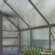 Outsunny Sera Walk-In Aluminiu & Policarbonat – Ventilatie si Jgheab | Aosom Romania 
