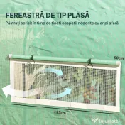 Outsunny Seră Tip Tunel 300 x 300cm Walk-In - Verde | Aosom Romania 