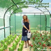 Outsunny Seră Tip Tunel 300 x 300cm Walk-In - Verde | Aosom Romania 