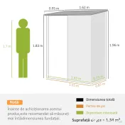 Outsunny Magazie Grădină Mare din Oțel cu Zăvor pentru Grădină, Negru | Aosom Romania 