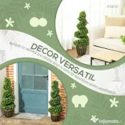 HOMCOM Set de Două Plante Artificiale Lavandă 90 cm | Aosom Romania