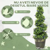 HOMCOM Set de Două Plante Artificiale Lavandă 90 cm | Aosom Romania