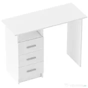 HOMCOM Birou pentru Calculator cu 3 Sertare și Spațiu de Depozitare, 100x40x75 cm, Alb | Aosom Romania