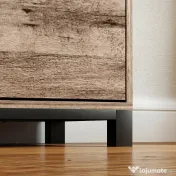 HOMCOM Bufet cu Sertar și 3 Dulapuri cu Rafturi Reglabile, 120x36,5x70 cm, Maro | Aosom Romania