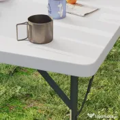 Outsunny Masă de Camping Pliabilă cu 2 Înălțimi Reglabile, 86x86x74 cm, Alb | Aosom Romania