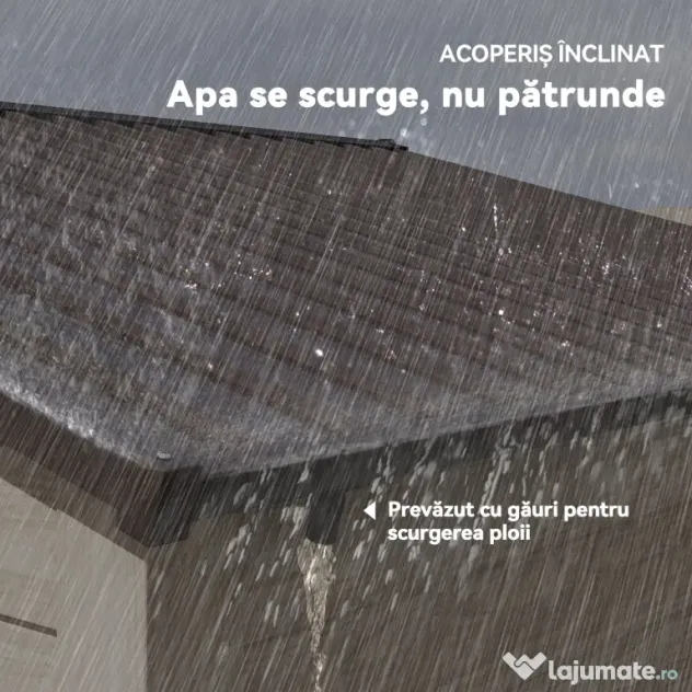 Outsunny Magazie de Grădină din Oțel cu Uși Glisante Duble 236x196x208 cm | Aosom Romania