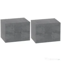 HOMCOM Set de 2 Noptiere Suspendate cu 2 Sertare, 40x29x30 cm, Gri | Aosom Romania 