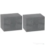 HOMCOM Set de 2 Noptiere Suspendate cu 2 Sertare, Noptieră de Perete pentru Dormitor, Modernă și Economie Spațiu, 40x29x30 cm, Gri