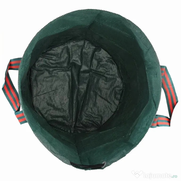 Outsunny Set de 3 saci pentru deșeuri de grădină, 300 L, cu mânere, pliabili și reutilizabili, Ø67 x 84 cm, verde