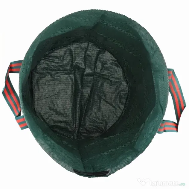 Outsunny Set de 3 saci pentru deșeuri de grădină, 300 L, cu mânere, pliabili și reutilizabili, Ø67 x 84 cm, verde