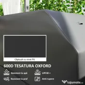Outsunny Husă BBQ Oxford 600D, Impermeabilă Antivânt Negru | Aosom Romania 