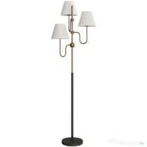 HOMCOM Lampadar de Podea cu 3 Puncte de Lumină și Întrerupător cu Pedală, Soclu E27, Auriu | Aosom Romania