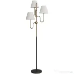 HOMCOM Lampadar de Podea cu 3 Puncte de Lumină și Întrerupător cu Pedală, Soclu E27, Auriu