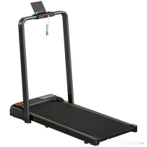 SPORTNOW Bandă de Alergat Pliabilă 2 în 1 cu Inclinație, Bandă de Alergat Electrică 2CP Portabilă cu Display LED, Viteze 1-10 km/h, Roți, Mâner, Telecomandă, Suport pentru Telefon, Negru | Aosom Romania