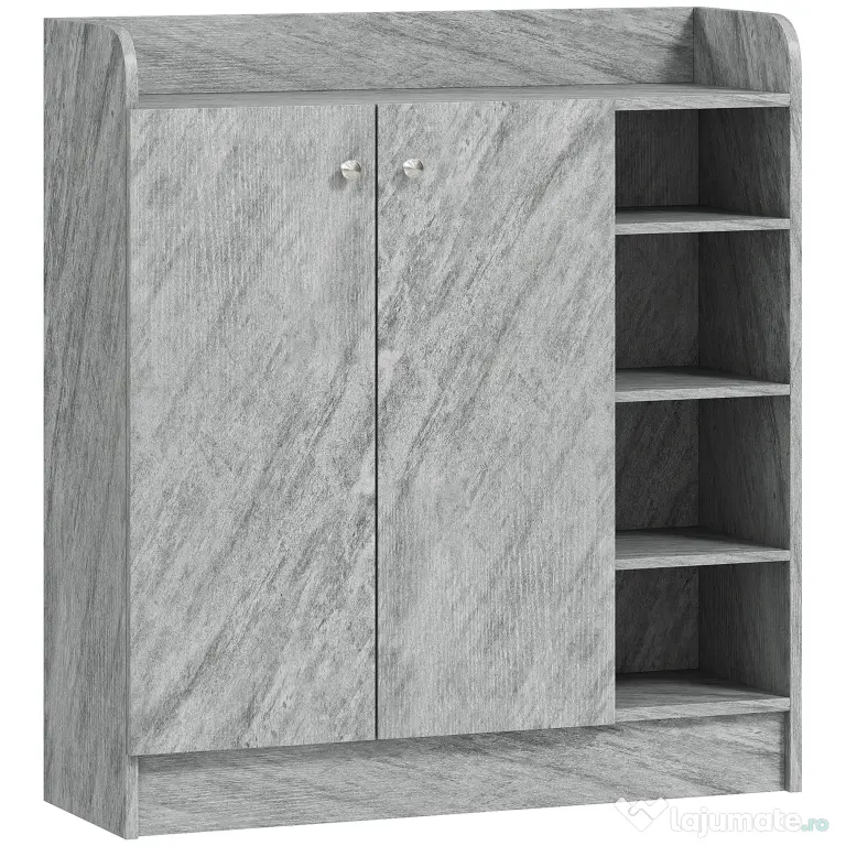 Homcom Dulap Pantofi 83×30×90 cm – Lemn, 12 Perechi, Culoare Cafenie | Aosom Romania