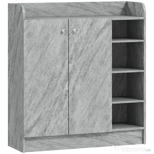 Homcom Dulap Pantofi 83×30×90 cm – Lemn, 12 Perechi, Culoare Cafenie | Aosom Romania