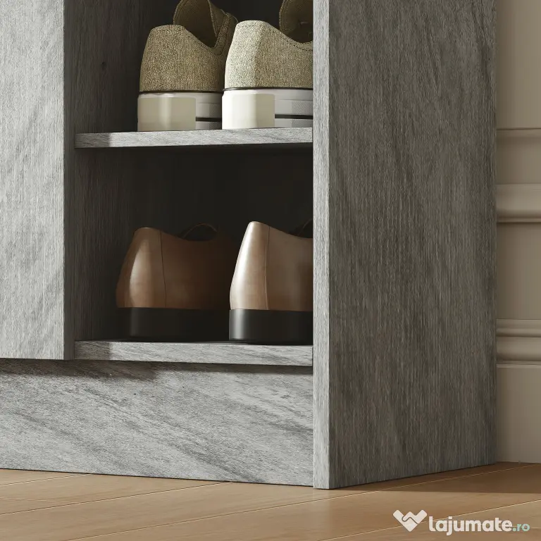 Homcom Dulap Pantofi 83×30×90 cm – Lemn, 12 Perechi, Culoare Cafenie | Aosom Romania