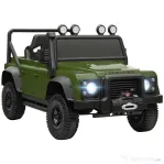 AIYAPLAY Mașină Electrică pentru Copii 3-5 Ani Land Rover Oficială 12V cu Telecomandă, Suspensii, Lumini LED, Verde