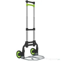 HOMCOM Cărucior Portapachete Pliabil Capacitate 70 kg cu Mâner Telescopic din Aluminiu, Argintiu