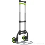 HOMCOM Cărucior Portbagaj Pliabil Capacitate 70 kg cu Mâner Telescopic din Aluminiu, Argintiu | Aosom Romania