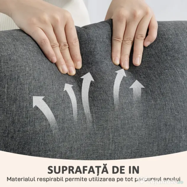 HOMCOM Fotoliu Relax și Reclinabil la 135° cu Suport de Picioare în Material Textil, 69x87x100.5 cm, Gri | Aosom Romania