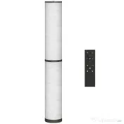 HOMCOM Lampă de Podea cu Telecomandă și Reglaj Temperatură 3000-6000K, Abajur din Material Textil, Ø20x135 cm, Bej | Aosom Romania 