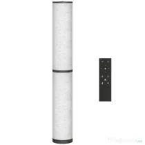 HOMCOM Lampă de Podea cu Telecomandă și Reglaj Temperatură 3000-6000K, Abajur din Material Textil, Ø20x135 cm, Bej | Aosom Romania