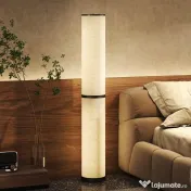 HOMCOM Lampă de Podea cu Telecomandă și Reglaj Temperatură 3000-6000K, Abajur din Material Textil, Ø20x135 cm, Bej | Aosom Romania 