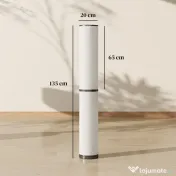 HOMCOM Lampă de Podea cu Telecomandă și Reglaj Temperatură 3000-6000K, Abajur din Material Textil, Ø20x135 cm, Bej | Aosom Romania 