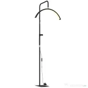 HOMCOM Lampă de Podea LED cu Cap Semilună, Înălțime și Temperatură de Culoare Reglabile, Telecomandă, Negru | Aosom Romania 