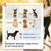 PawHut Carucior Animale Pliabil Cafeniu – 75×45×97 cm, Confort & Mobilitate | Aosom Romania 