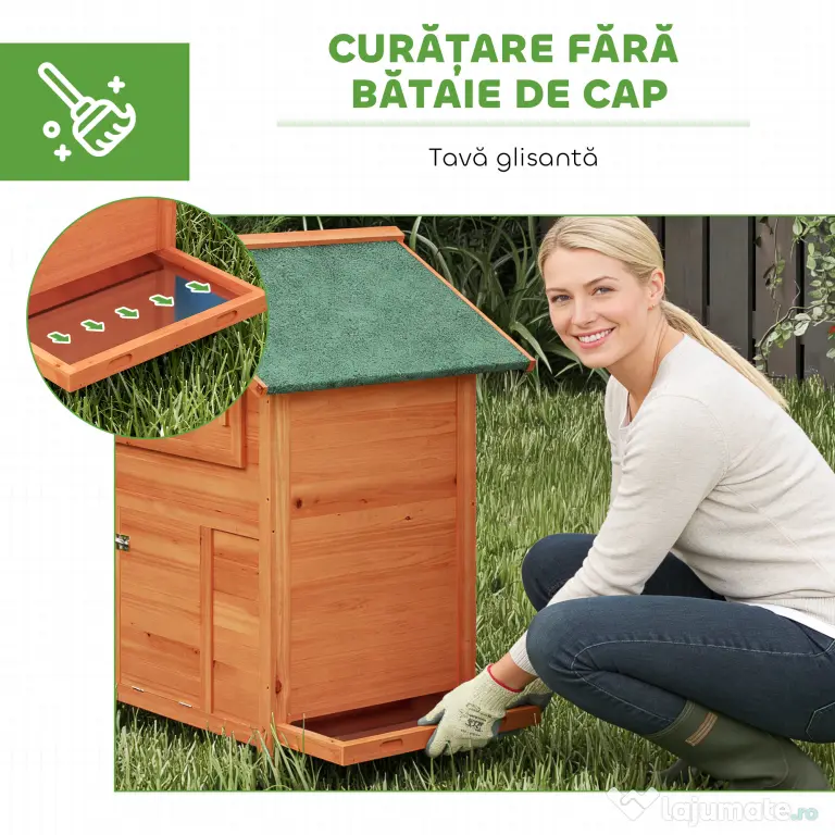 PawHut găini ouătoare coteț adăpost | Aosom Romania