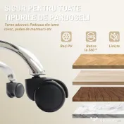 Scaun de Birou HOMCOM Reclinabil la 155° cu Suport pentru Picioare, Dublă Căptușeală și Acoperire în Piele Falsă, Bej | Aosom Romania 