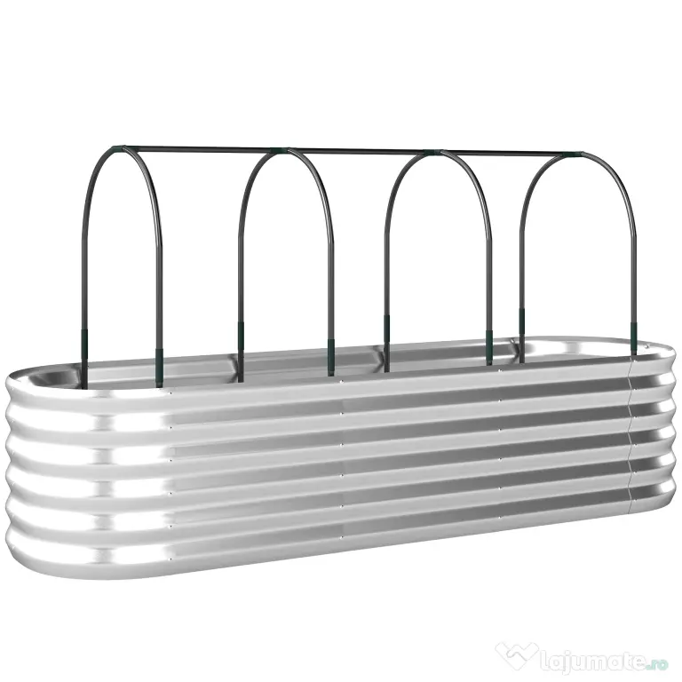 Outsunny Strat Înălțat de Grădină cu Seră și Jardinieră | Aosom Romania
