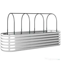 Outsunny Strat Înălțat de Grădină cu Seră și Jardinieră | Aosom Romania