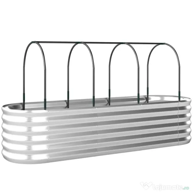 Outsunny Strat Înălțat de Grădină cu Seră și Jardinieră | Aosom Romania