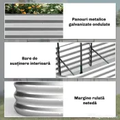 Outsunny Strat Înălțat de Grădină cu Seră și Jardinieră | Aosom Romania 