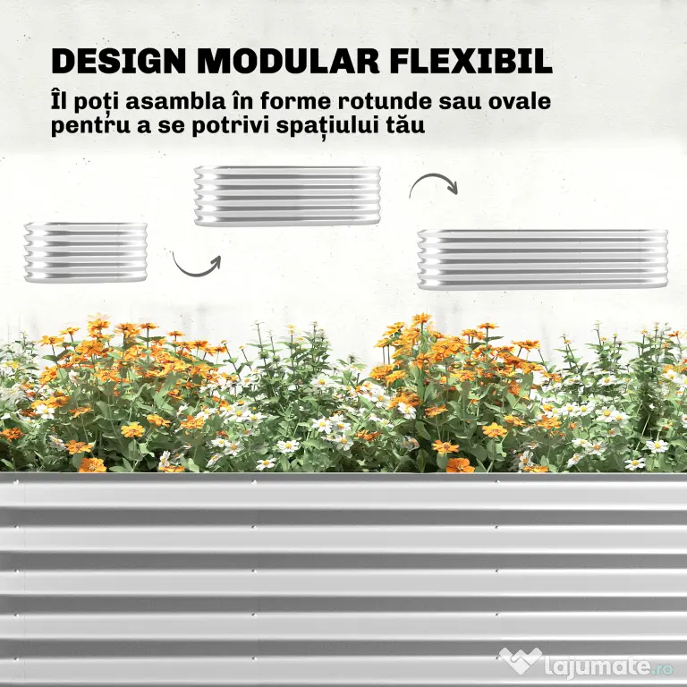 Outsunny Strat Înălțat de Grădină cu Seră și Jardinieră | Aosom Romania