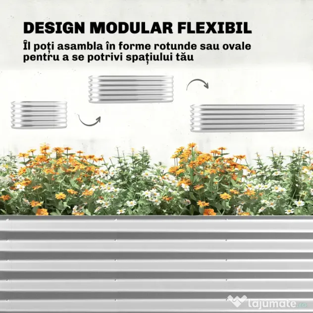 Outsunny Strat Înălțat de Grădină cu Seră și Jardinieră | Aosom Romania
