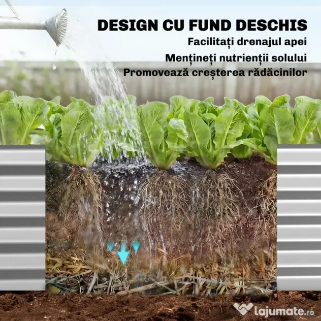 Outsunny Strat Înălțat de Grădină cu Seră și Jardinieră | Aosom Romania
