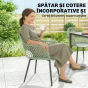 Outsunny scaune confortabile pentru exterior, mobilier de terasă, scaune confortabile pentru patio și terase | Aosom Romania 