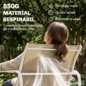 Outsunny Set Mobilier Grădină 4 Piese cu Canapea, Fotolii, Măsuță, Bej și Alb | Aosom Romania