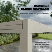 Outsunny Masă Extensibilă din Aluminiu pentru Exterior, Blat din Sticlă Temperată, Crem. | Aosom Romania