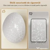 HOMCOM Dulap Baie LED, Anti-Condens, Iluminare Reglabilă 3 Tonuri, Alb, Montare pe Perete | Aosom Romania 