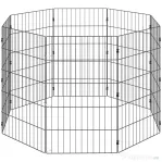 PawHut Țarc pentru Câini Extensibil și Pliabil din Metal 50x80 cm Negru