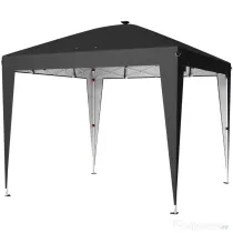 Outsunny Gazebo 3x3 m Pliabil Pop Up cu Înălțime Reglabilă, UV50+, Gazebo de Grădină cu Lumină Centrală și USB, Telecomandă, Geantă de Transport, pentru Exterior, Camping, Petreceri, Negru | Aosom Romania
