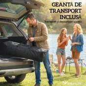 Outsunny Gazebo 3x3 m Pliabil Pop Up cu Înălțime Reglabilă, UV50+, Gazebo de Grădină cu Lumină Centrală și USB, Telecomandă, Geantă de Transport, pentru Exterior, Camping, Petreceri, Negru | Aosom Romania 