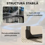 Outsunny Șezlong Pliabil, Spătar Reglabil pe 4 Poziții, Mânere pentru Transport, Culoare Albastru | Aosom Romania